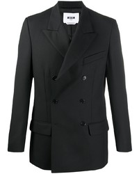 Мужской черный двубортный пиджак от MSGM