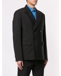 Мужской черный двубортный пиджак от N°21