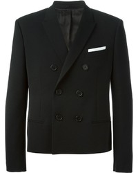 Мужской черный двубортный пиджак от Neil Barrett