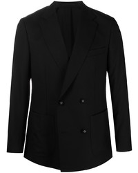 Мужской черный двубортный пиджак от Officine Generale