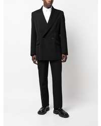Мужской черный двубортный пиджак от MM6 MAISON MARGIELA