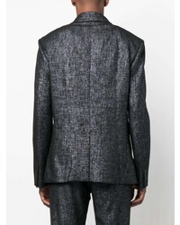 Мужской черный двубортный пиджак от Patrizia Pepe