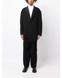 Мужской черный двубортный пиджак от Yohji Yamamoto