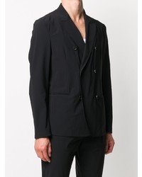 Мужской черный двубортный пиджак от Hydrogen