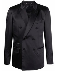 Мужской черный двубортный пиджак от Philipp Plein
