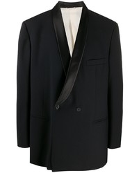 Мужской черный двубортный пиджак от Raf Simons