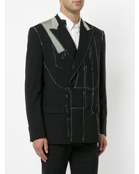 Мужской черный двубортный пиджак от Consistence