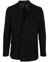 Мужской черный двубортный пиджак от Reveres 1949