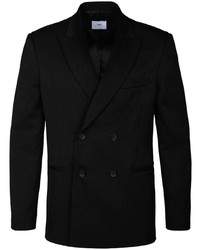 Мужской черный двубортный пиджак от RtA