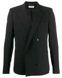 Мужской черный двубортный пиджак от Saint Laurent