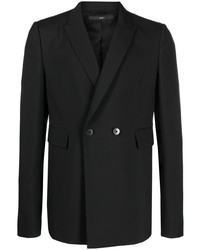 Мужской черный двубортный пиджак от SAPIO