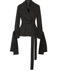 Женский черный двубортный пиджак от Sid Neigum