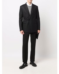 Мужской черный двубортный пиджак от Reveres 1949