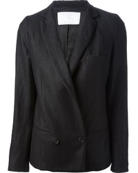 Женский черный двубортный пиджак от Societe Anonyme