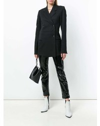 Женский черный двубортный пиджак от Helmut Lang