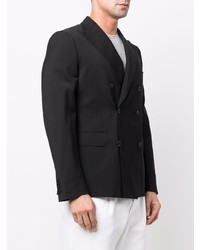 Мужской черный двубортный пиджак от Tonello