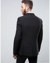 Мужской черный двубортный пиджак от Asos