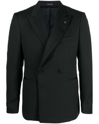 Мужской черный двубортный пиджак от Tagliatore
