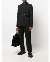 Мужской черный двубортный пиджак от SAPIO