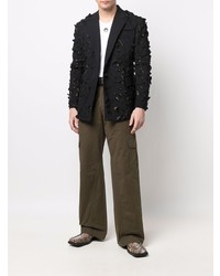 Мужской черный двубортный пиджак от DSQUARED2