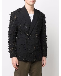 Мужской черный двубортный пиджак от DSQUARED2