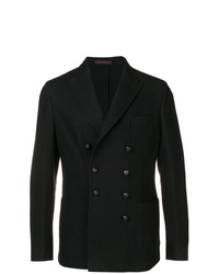 Мужской черный двубортный пиджак от The Gigi