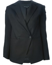 Женский черный двубортный пиджак от Theory