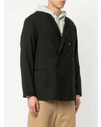 Мужской черный двубортный пиджак от Monkey Time