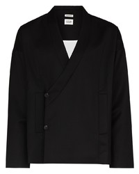Мужской черный двубортный пиджак от Tom Wood