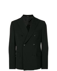 Мужской черный двубортный пиджак от Tonello