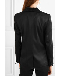 Женский черный двубортный пиджак от Frame