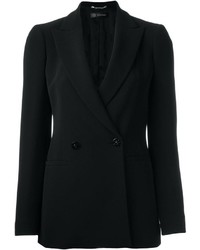 Женский черный двубортный пиджак от Versace