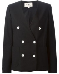 Женский черный двубортный пиджак от YMC