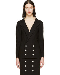 Женский черный двубортный пиджак от Yohji Yamamoto