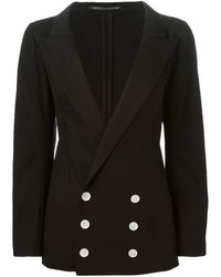 Женский черный двубортный пиджак от Yohji Yamamoto