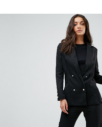 Женский черный двубортный пиджак
