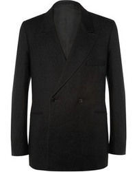 Мужской черный двубортный пиджак