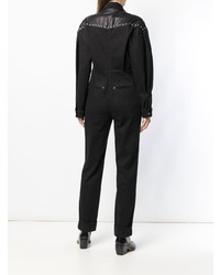 Черный джинсовый комбинезон от Alberta Ferretti