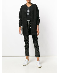 Черный длинный кардиган от Boutique Moschino