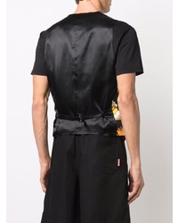 Черный жилет с принтом от Moschino