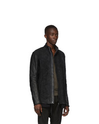 Мужской черный замшевый бомбер от Boris Bidjan Saberi