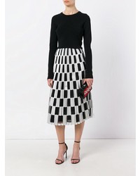 Черный замшевый клатч с украшением от Les Petits Joueurs