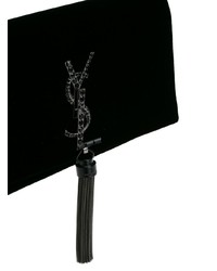 Черный замшевый клатч от Saint Laurent