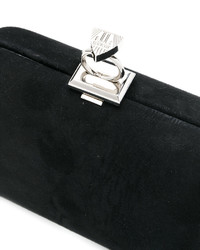 Черный замшевый клатч от Loriblu