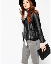 Черный замшевый клатч от Asos