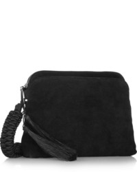 Черный замшевый клатч от The Row