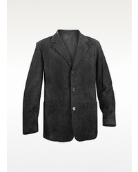 Черный замшевый пиджак