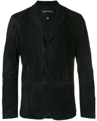 Мужской черный замшевый пиджак от John Varvatos