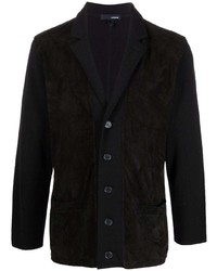 Мужской черный замшевый пиджак от Lardini