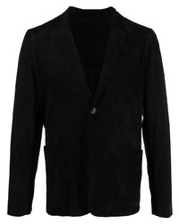 Мужской черный замшевый пиджак от Salvatore Santoro